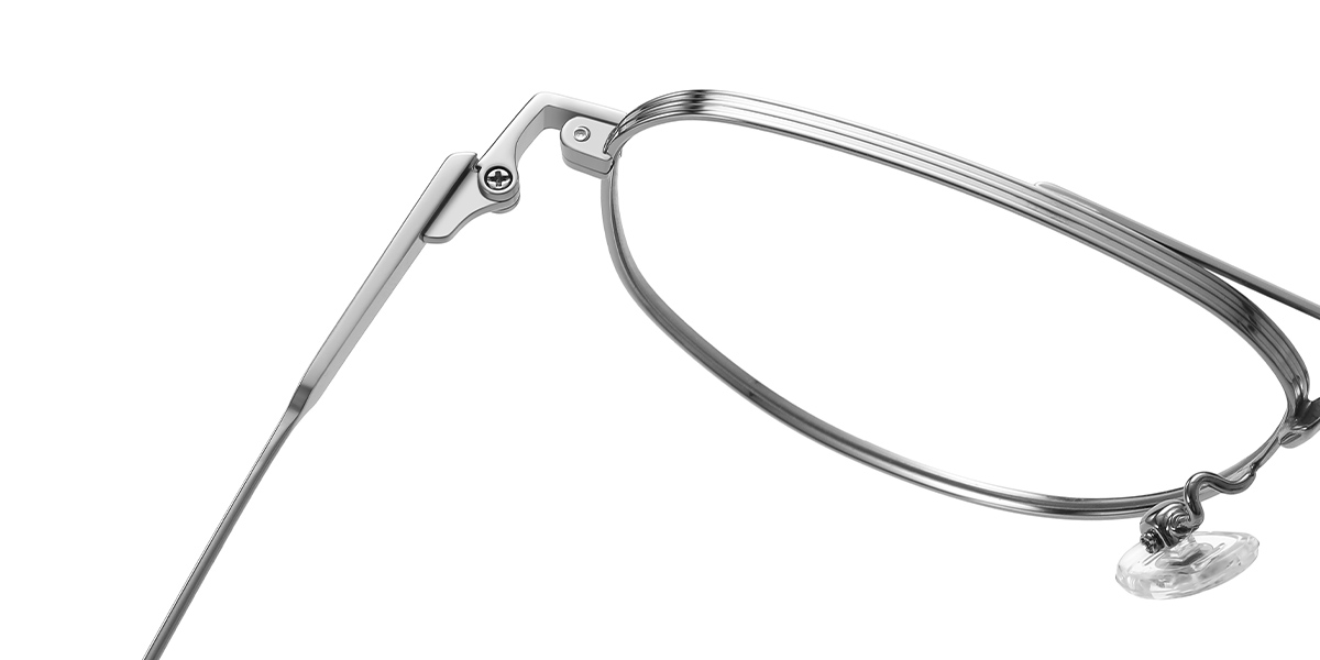 Titanium Aviator Reading Glasses silver