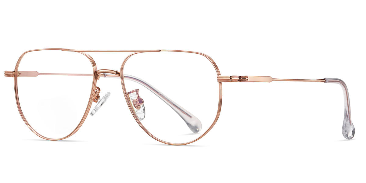 Titanium Aviator Reading Glasses gold