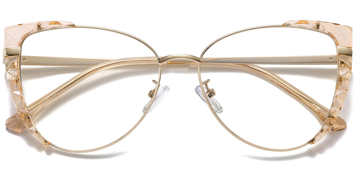 Geometric Reading Glasses translucent-light_brown