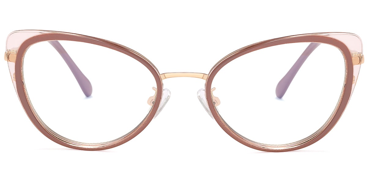 Geometric Reading Glasses translucent-brown