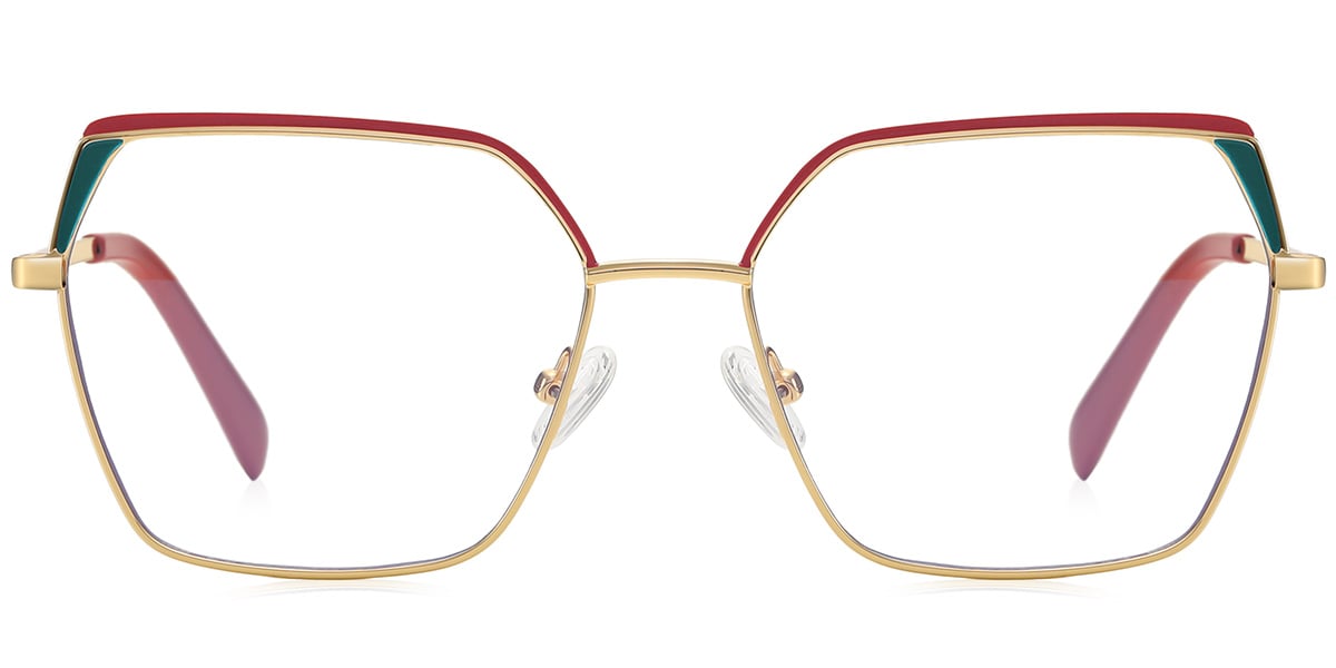 Square Reading Glasses pattern-red