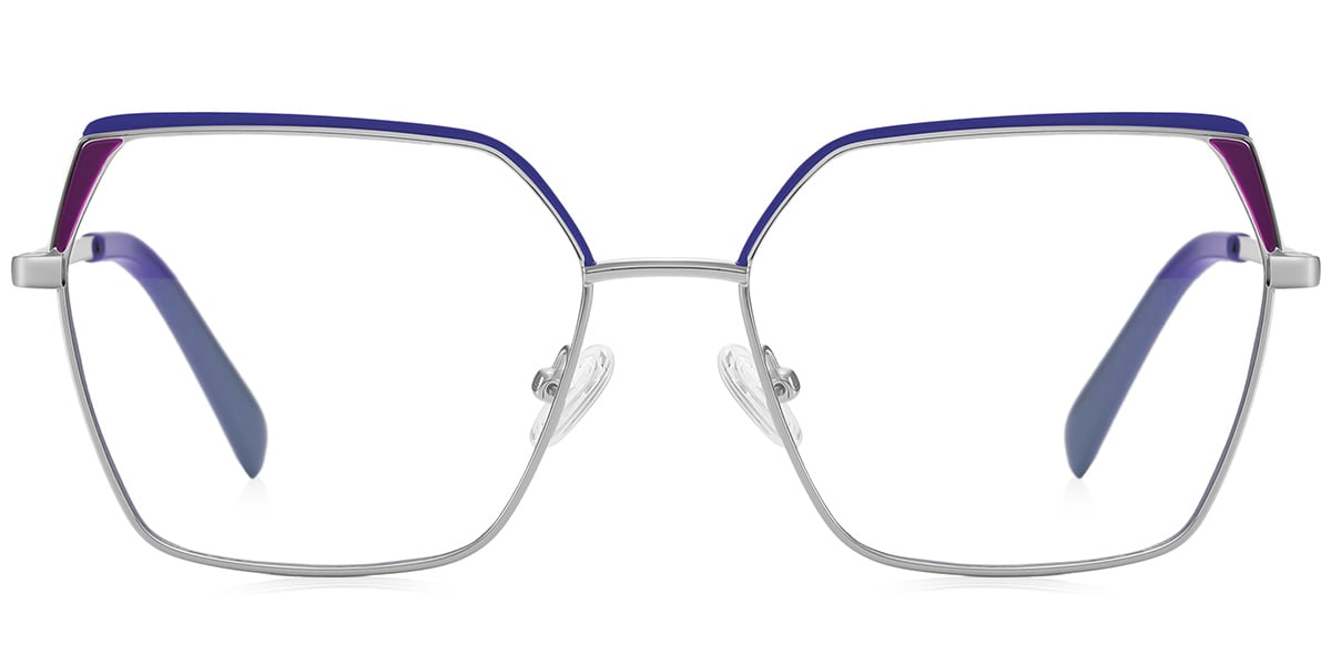 Square Reading Glasses pattern-blue