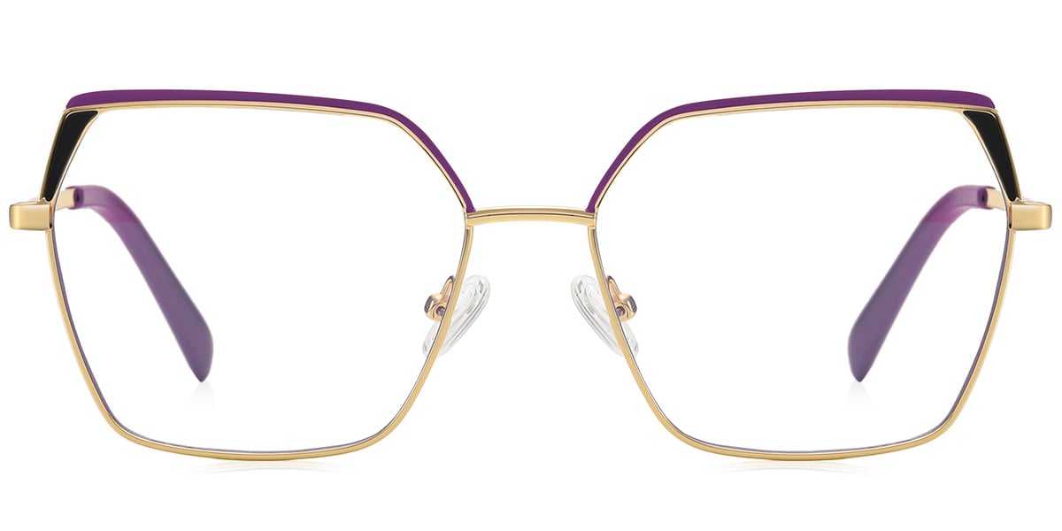 Square Reading Glasses pattern-purple