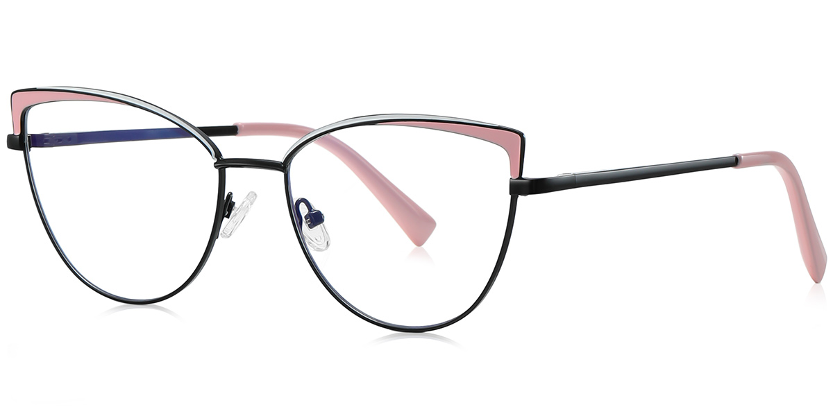 Cat Eye Reading Glasses pattern-pink