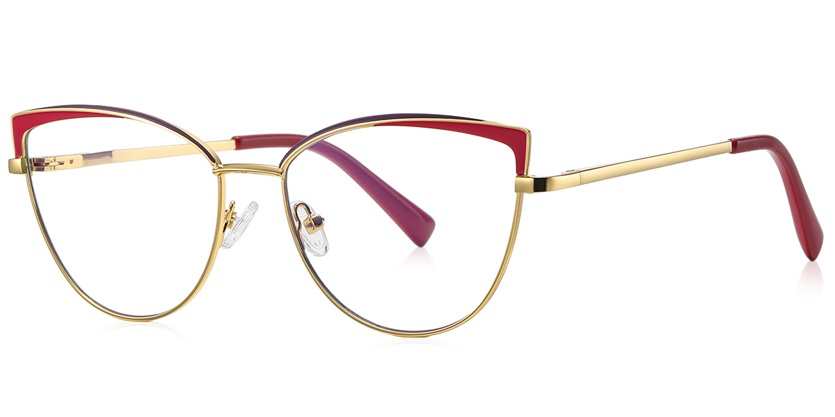 Cat Eye Reading Glasses pattern-rose