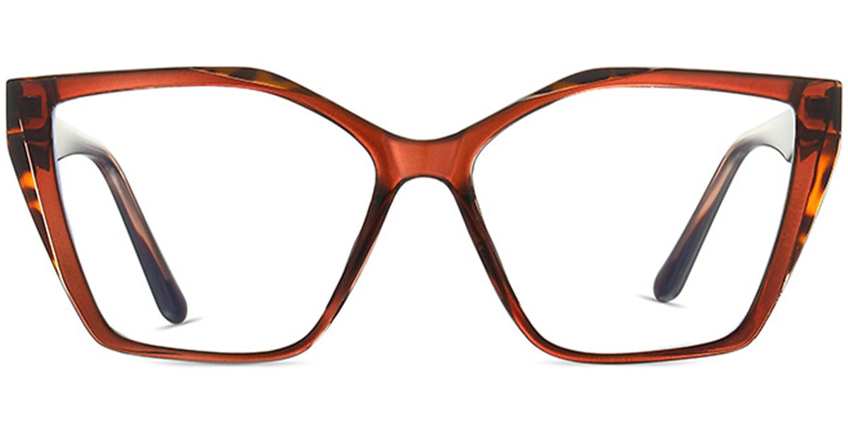 Acetate Geometric Reading Glasses pattern-coffee