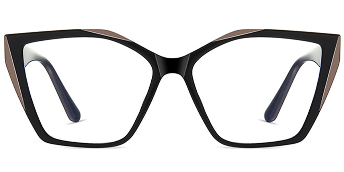 Acetate Geometric Reading Glasses pattern-black