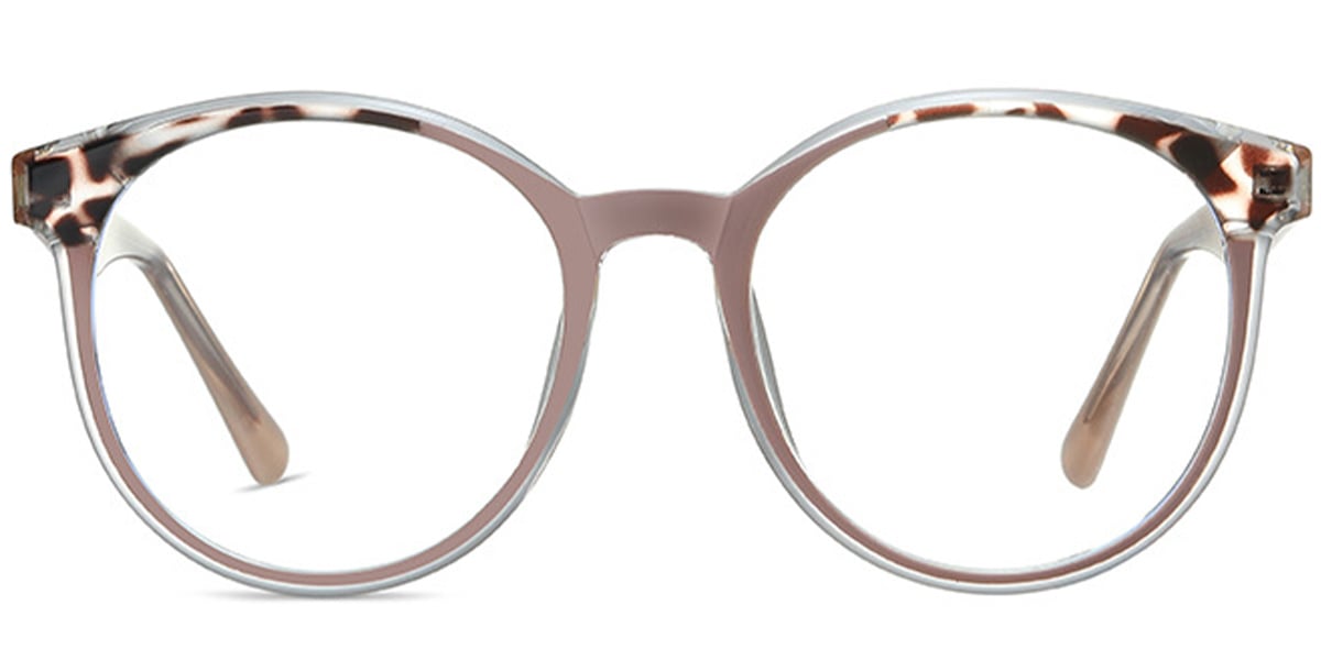 Acetate Round Reading Glasses pattern-coffee