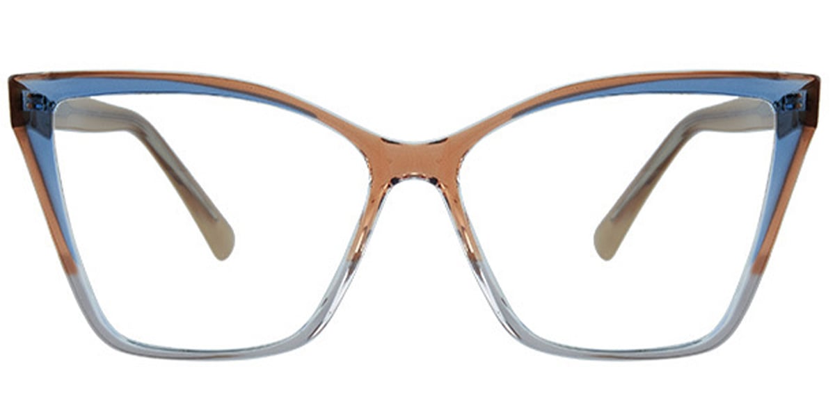 Acetate Square Reading Glasses pattern-orange