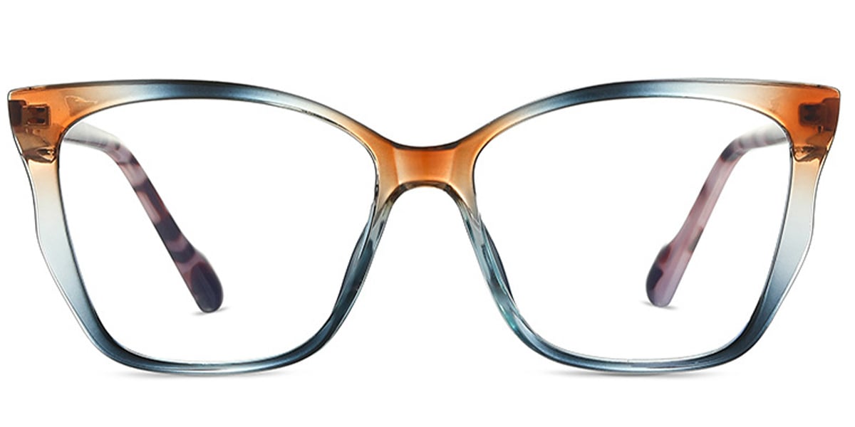 Acetate Square Reading Glasses pattern-blue