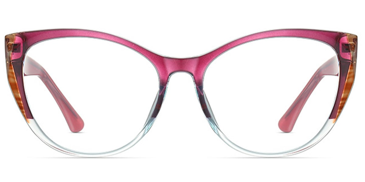 Acetate Square Reading Glasses pattern-rose