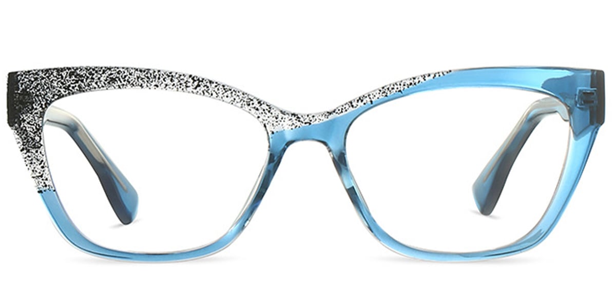 Square Reading Glasses pattern-blue