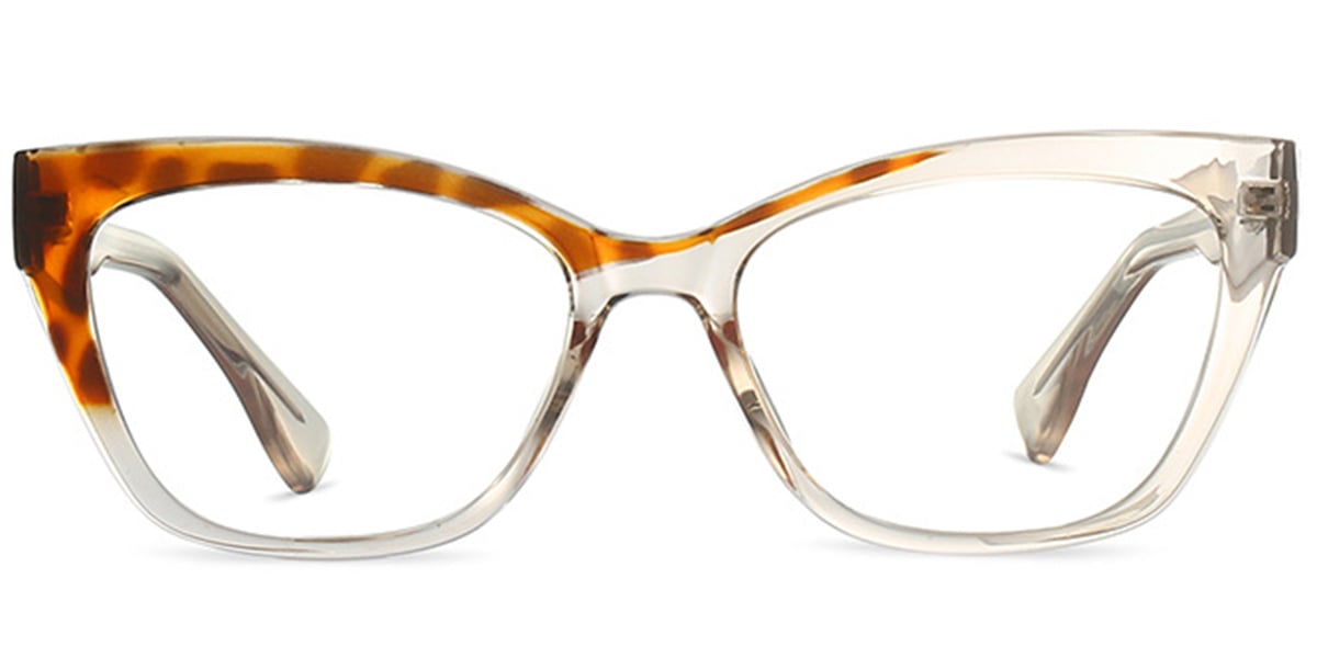 Square Reading Glasses pattern-brown