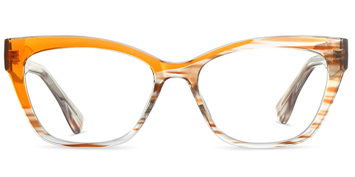 Square Reading Glasses pattern-orange