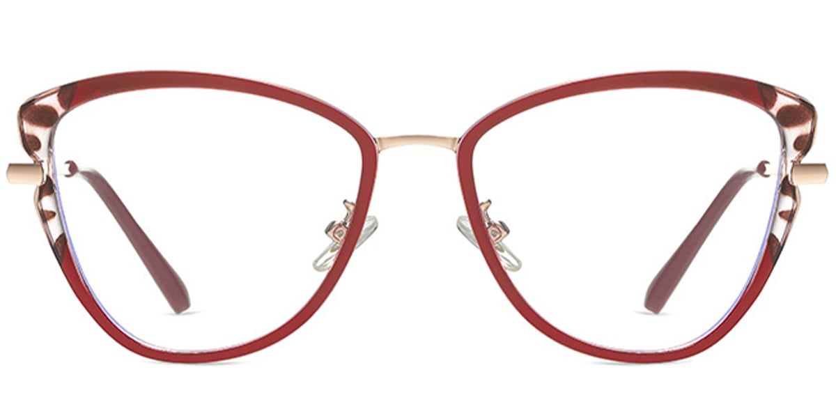 Geometric Reading Glasses pattern-red