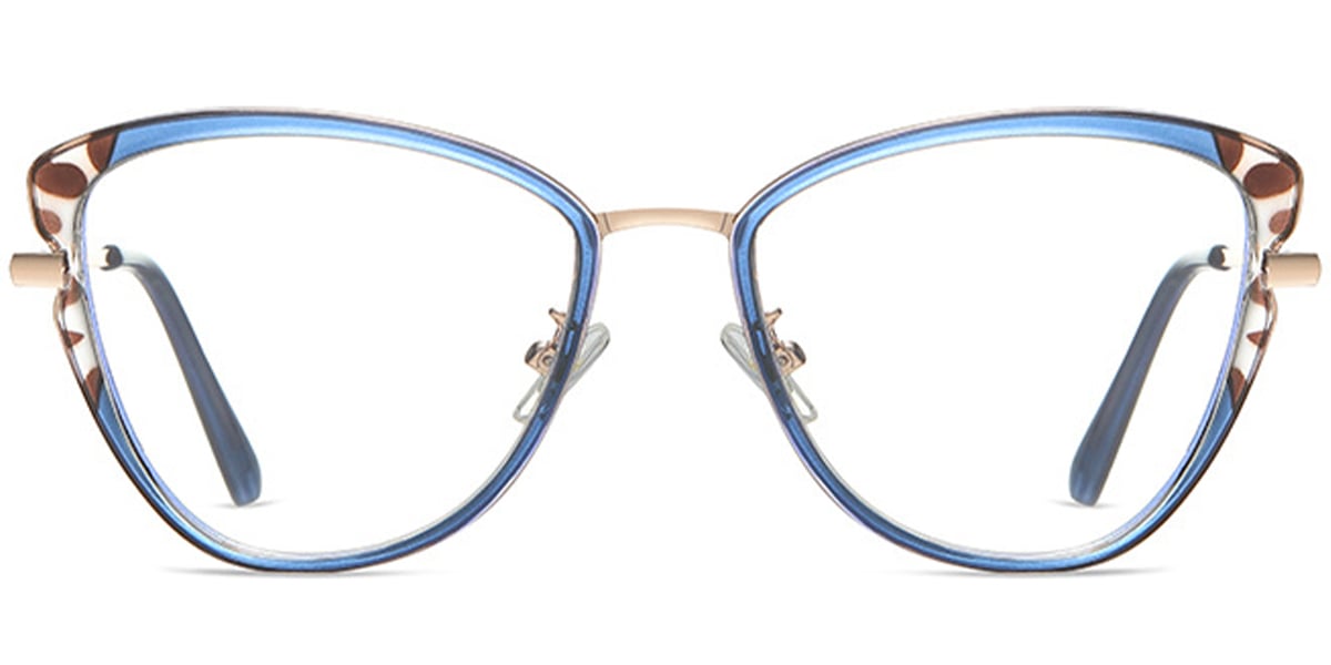 Geometric Reading Glasses pattern-blue