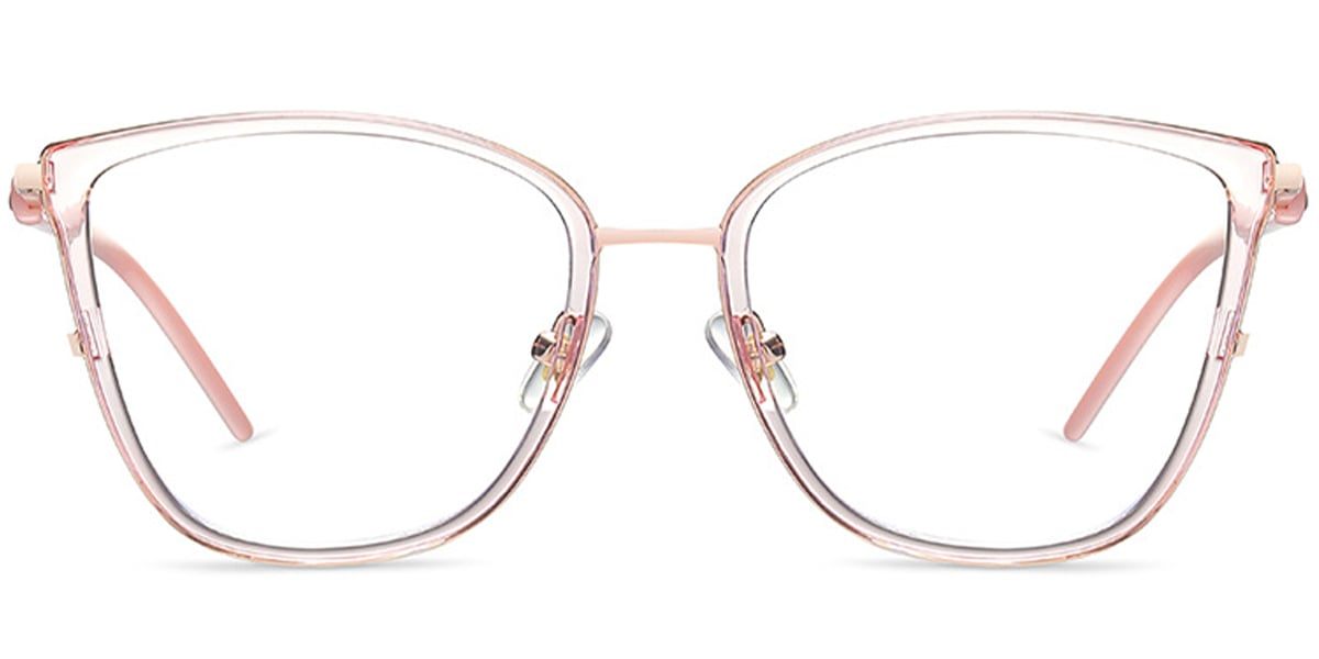 Square Reading Glasses translucent-pink