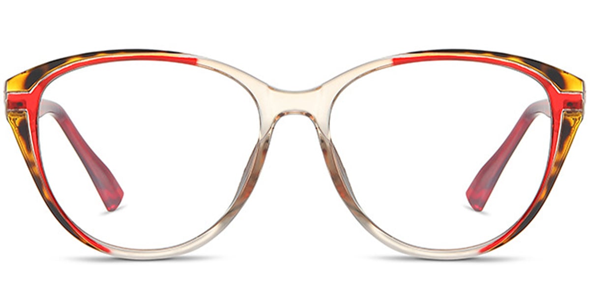 Square Reading Glasses pattern-red