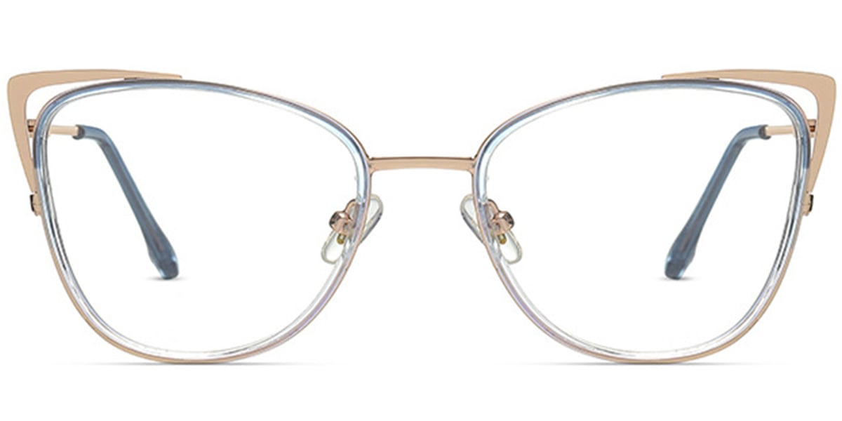 Cat Eye Reading Glasses rose_gold-blue