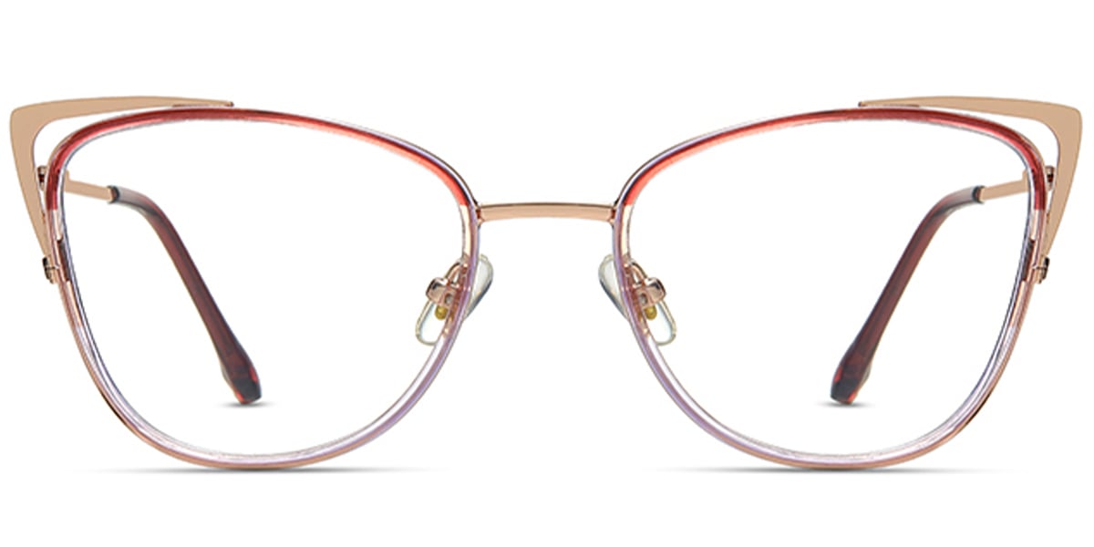 Cat Eye Reading Glasses rose_gold-purple