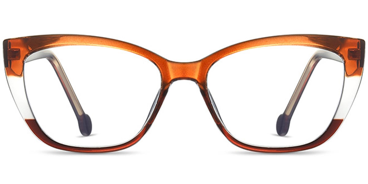 Square Reading Glasses pattern-orange