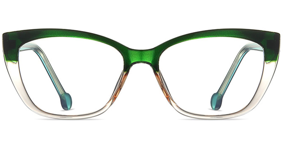 Square Reading Glasses pattern-green