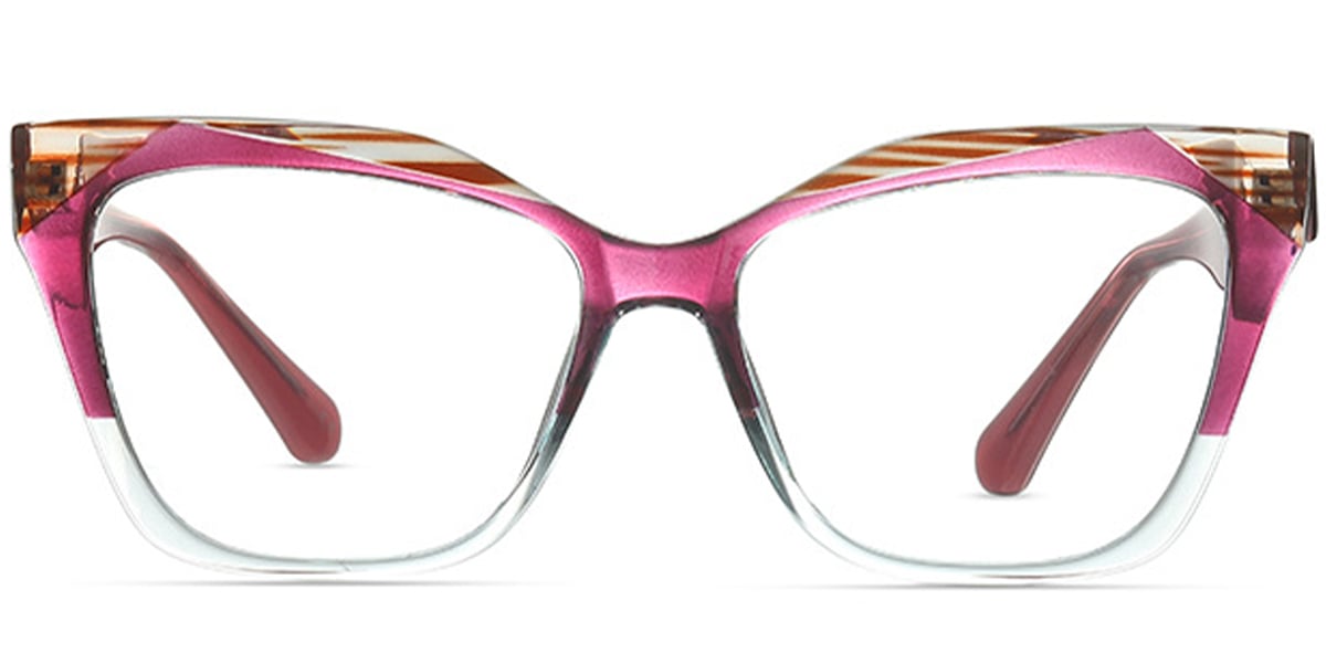 Acetate Square Reading Glasses pattern-rose