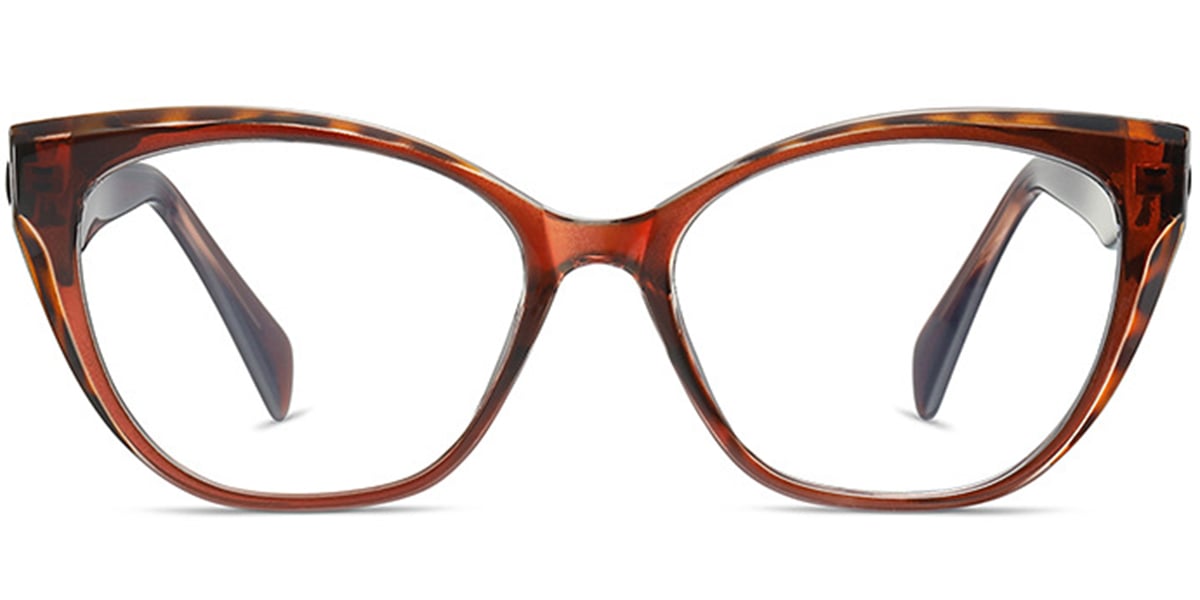 Acetate Square Reading Glasses pattern-brown