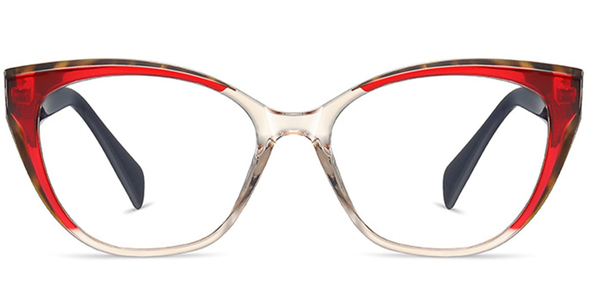 Acetate Square Reading Glasses pattern-red