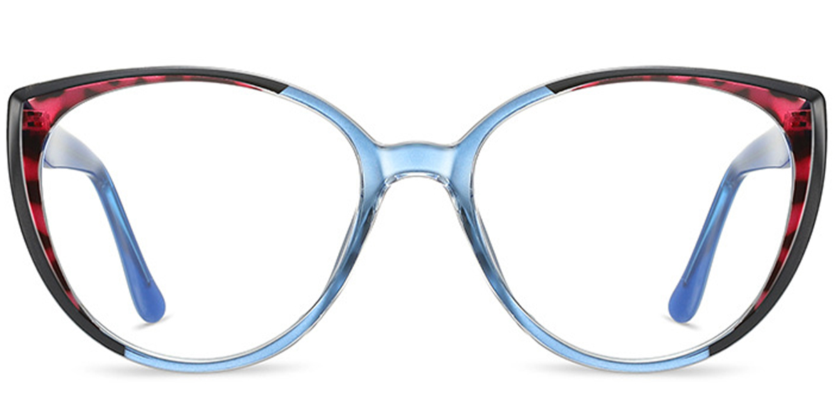 Acetate Geometric Reading Glasses pattern-blue