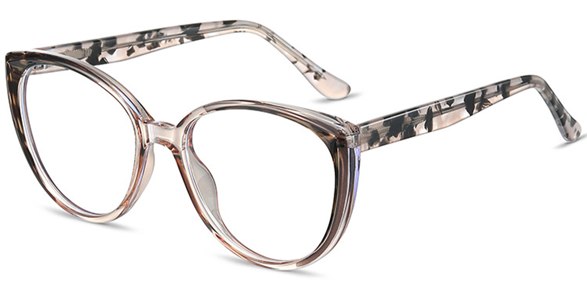 Acetate Geometric Reading Glasses pattern-light_brown