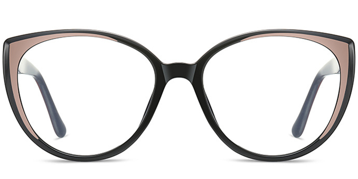 Acetate Geometric Reading Glasses black-coffee