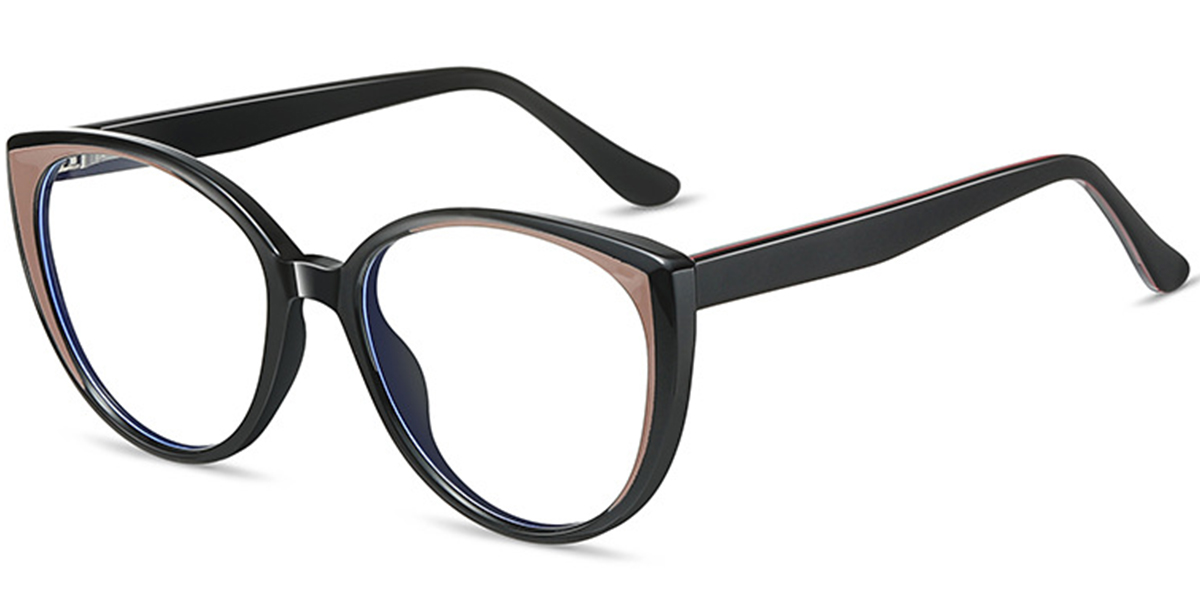 Acetate Geometric Reading Glasses black-coffee