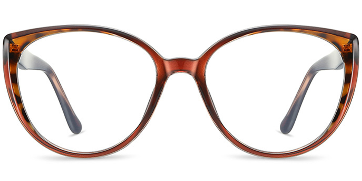 Acetate Geometric Reading Glasses pattern-brown