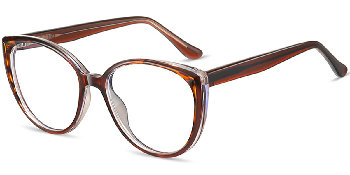 Acetate Geometric Reading Glasses pattern-brown