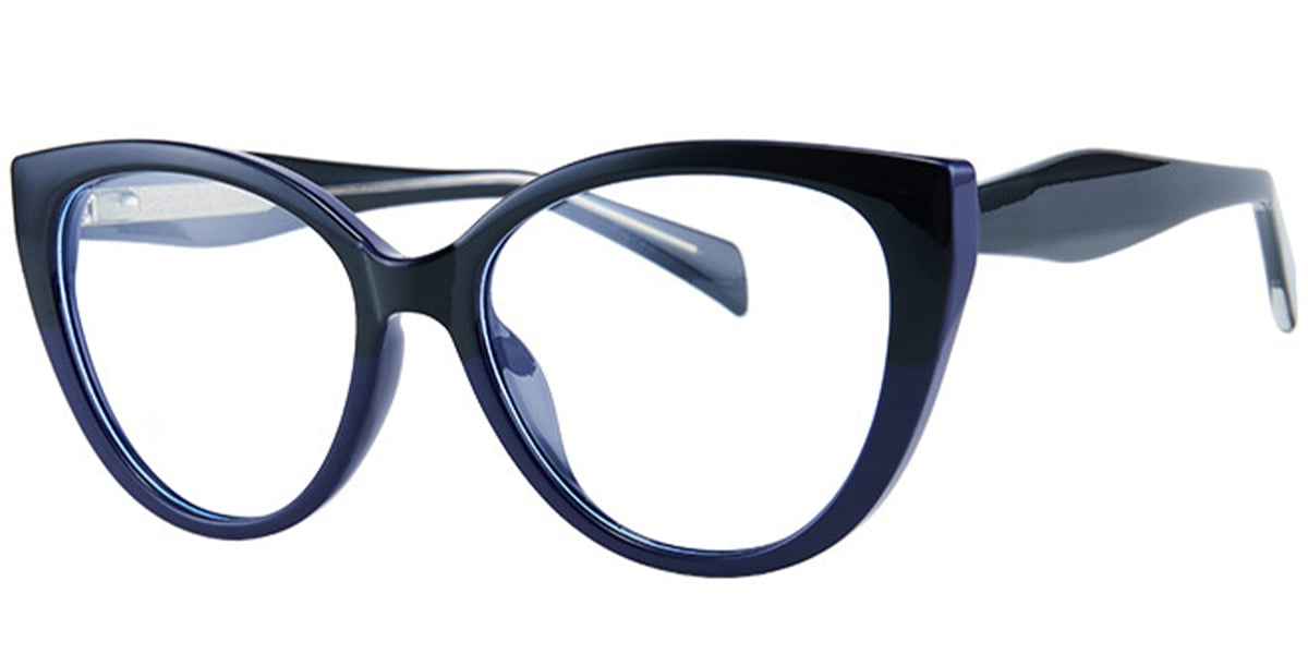 Oval Reading Glasses black-blue