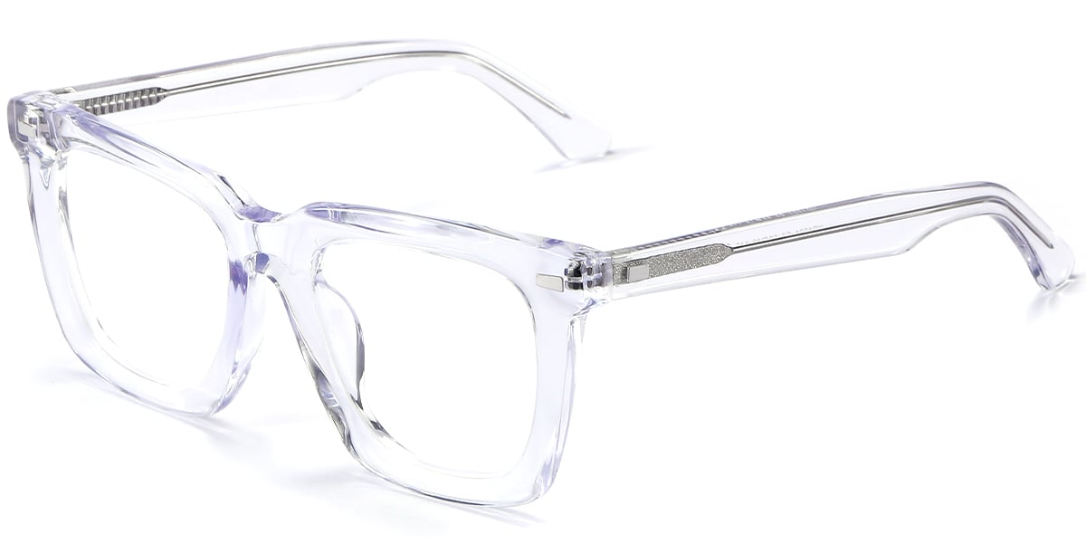 Acetate Square Reading Glasses translucent