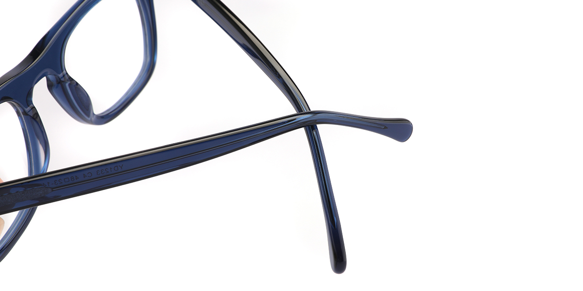 Acetate Square Reading Glasses translucent-blue