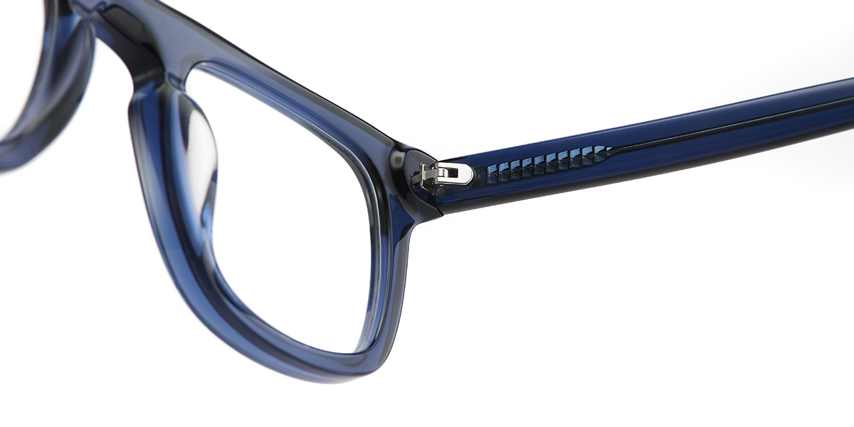 Acetate Square Reading Glasses translucent-blue