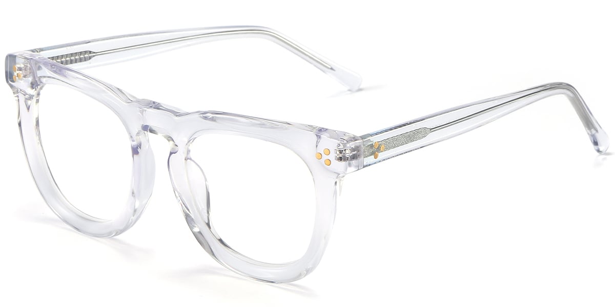 Acetate Square Reading Glasses translucent