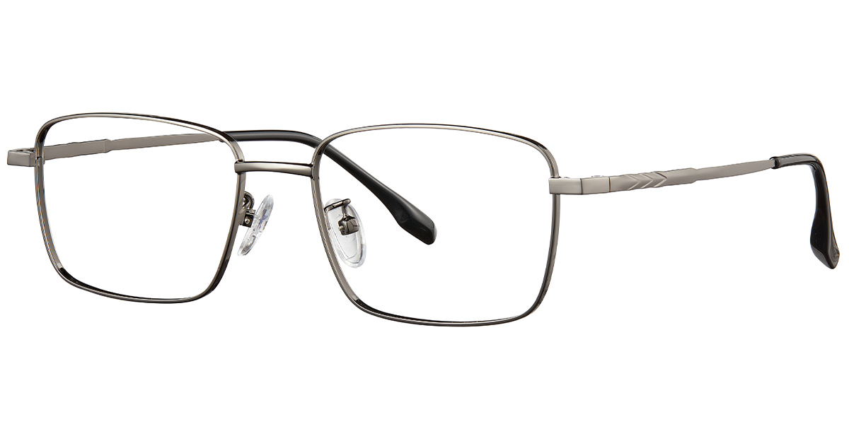 Rectangle Reading Glasses gun_metal