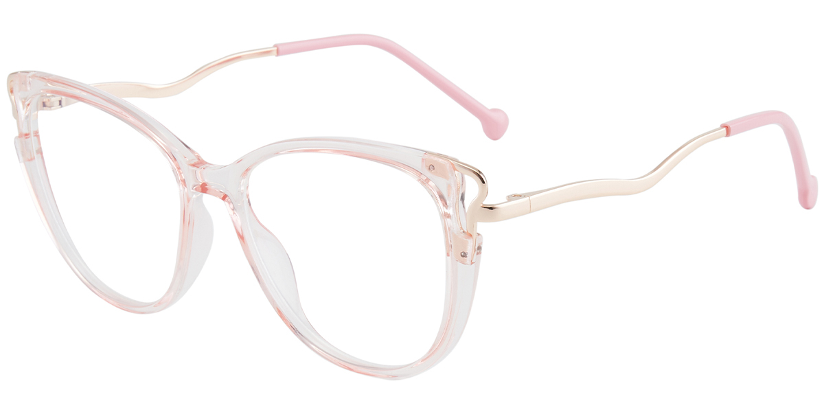 Oval Reading Glasses translucent-pink