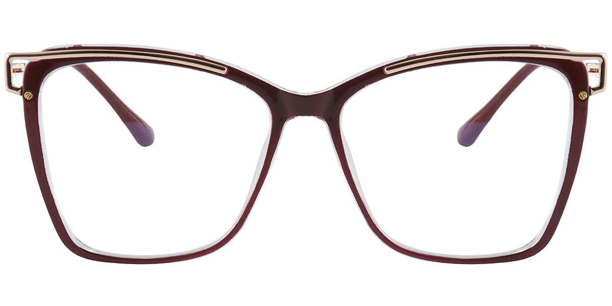 Square Reading Glasses translucent-brown