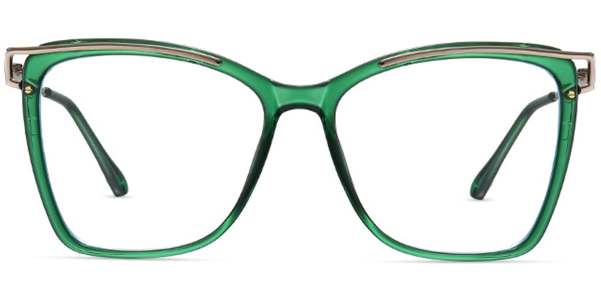 Square Reading Glasses translucent-green