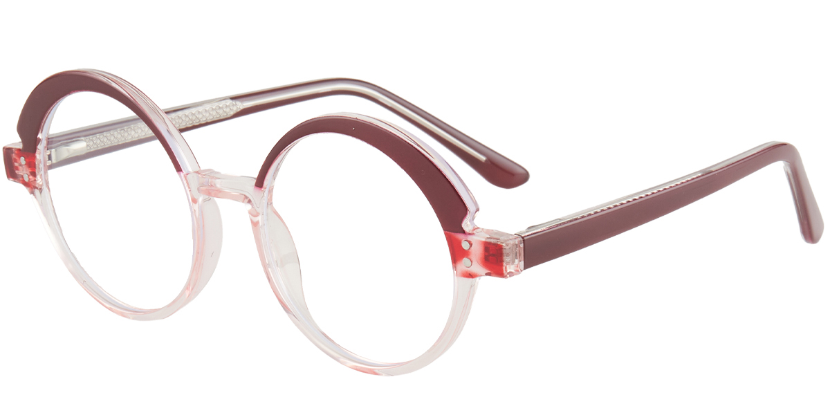 Round Reading Glasses pattern-red