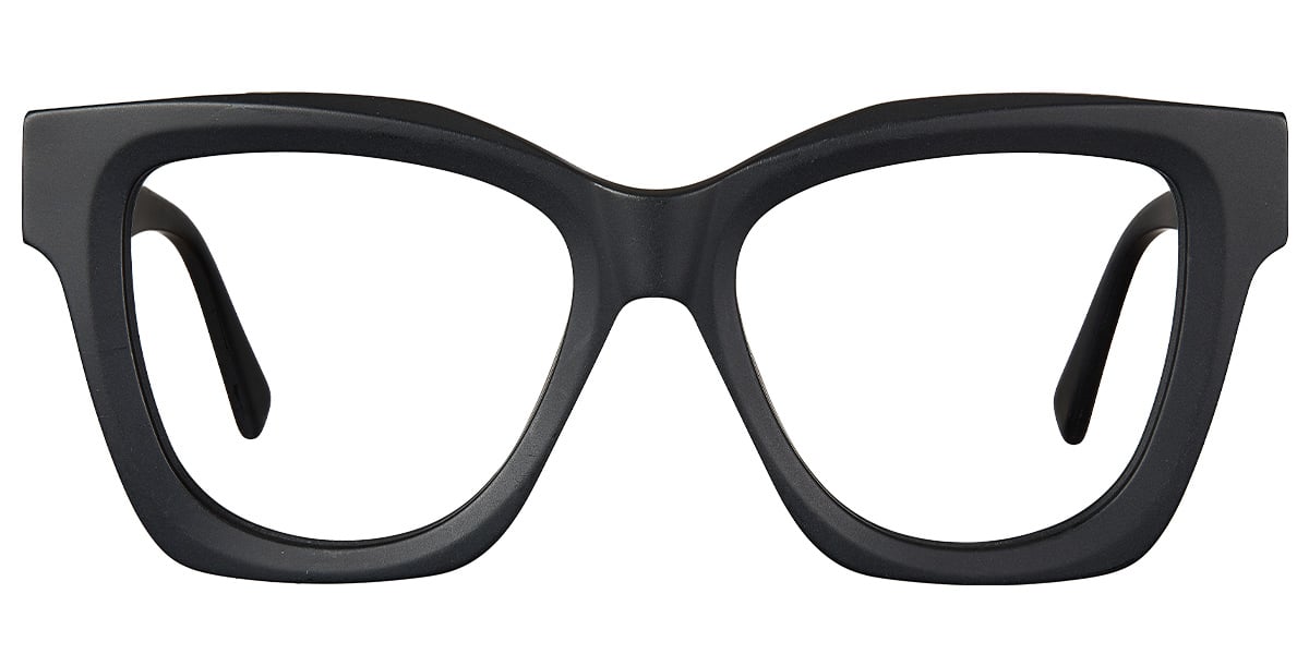 Acetate Square Reading Glasses matte-black