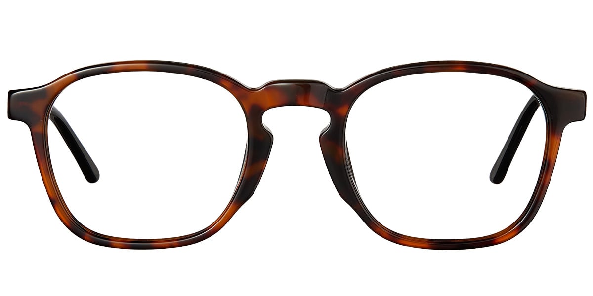 Acetate Rectangle Reading Glasses pattern-brown