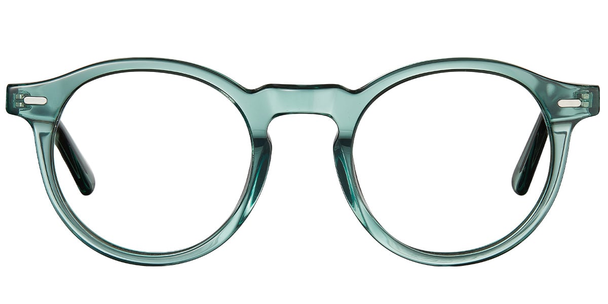 Acetate Round Reading Glasses translucent-green