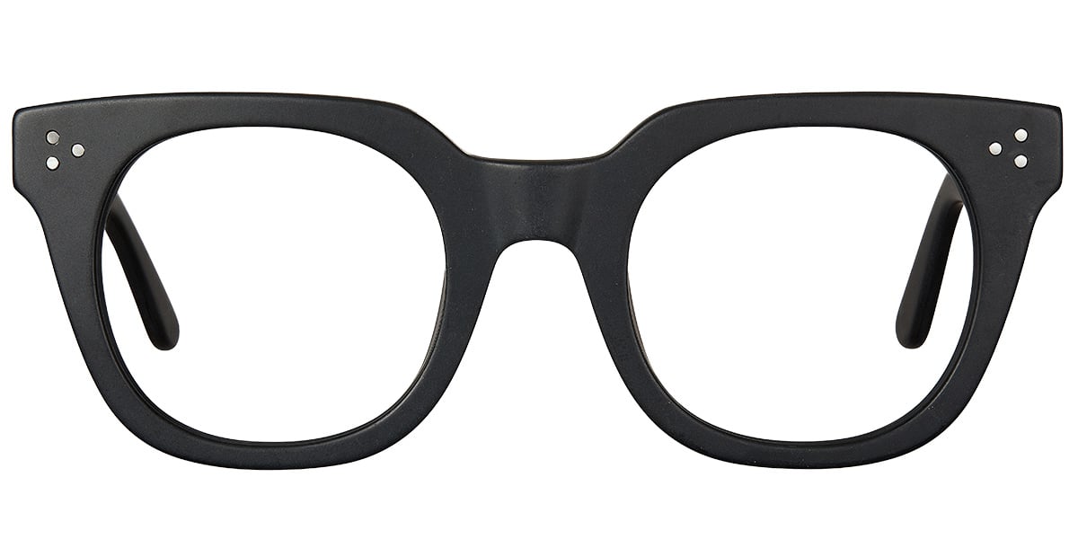 Acetate Square Reading Glasses matte-black