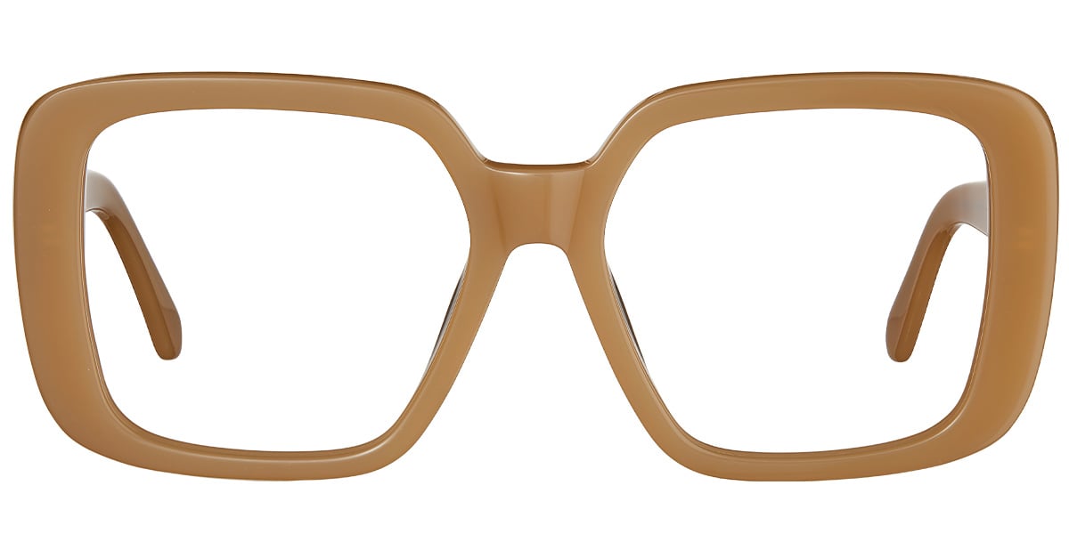 Acetate Square Reading Glasses brown